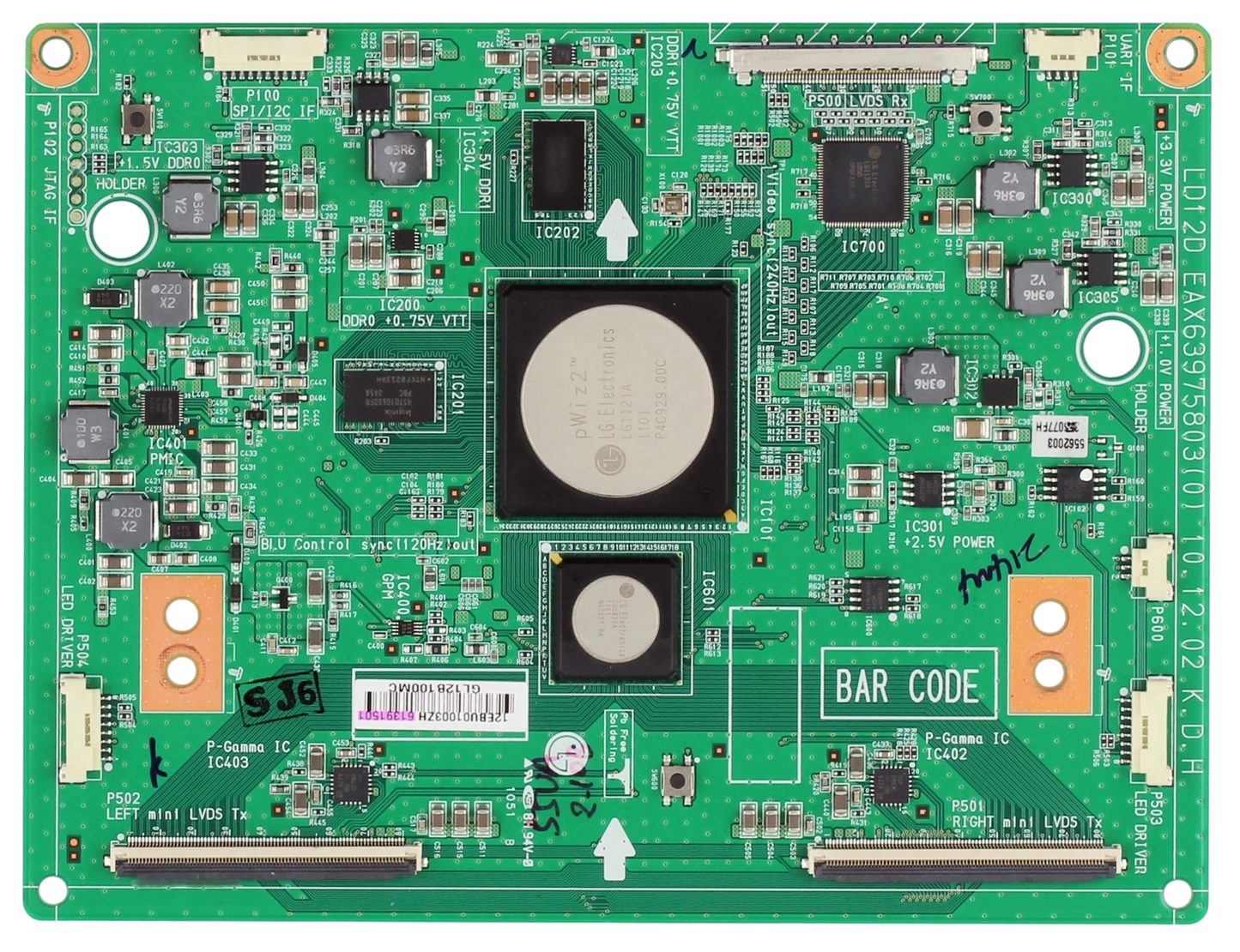 LG EBR61391501 (EAX63975803(0)) T-Con Board for 55LV9500-UA