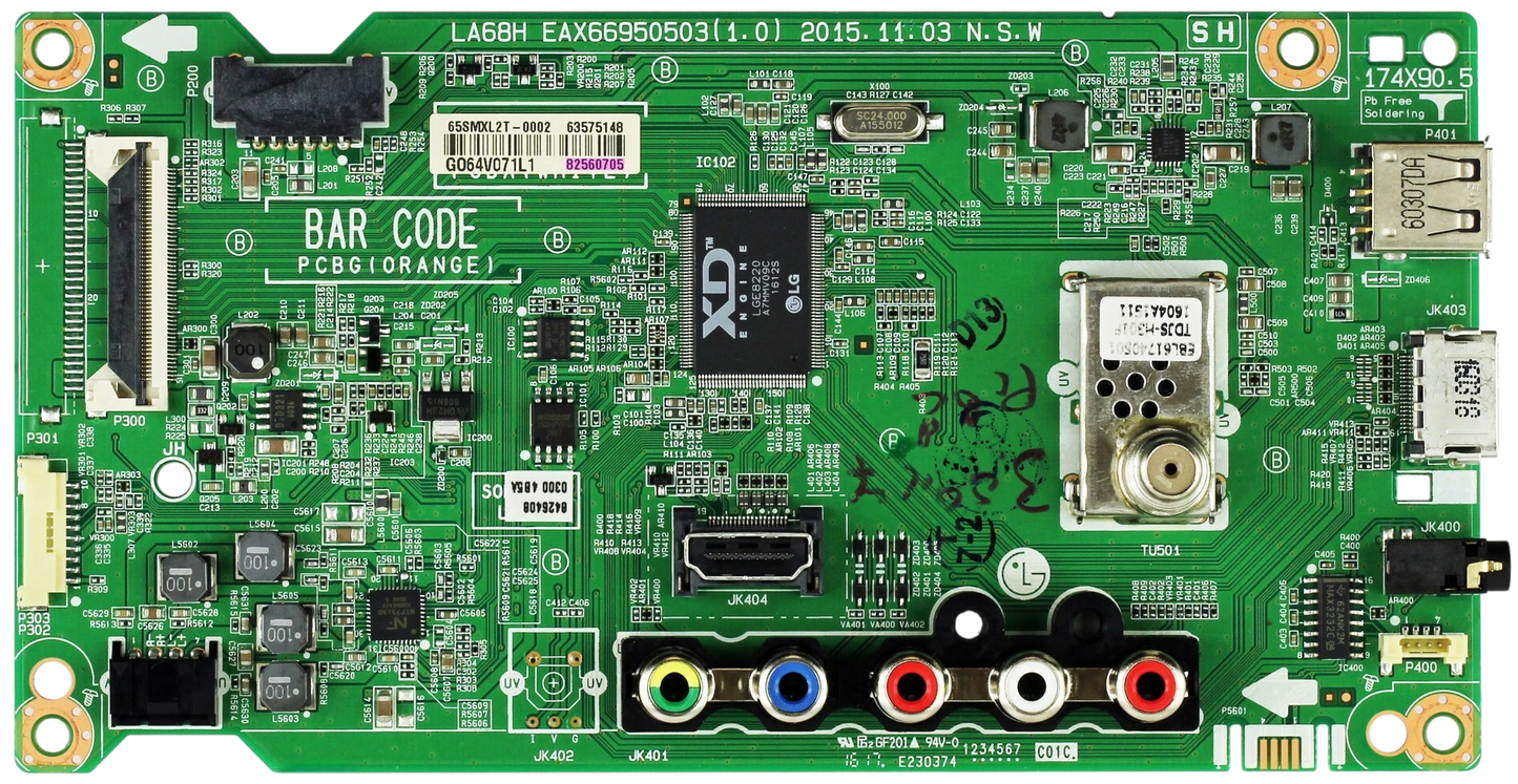 EBR82560705 LG Main Board, EAX66950503(1.0), 63575148, 82560705, 49LF5400-UE AUSWLJM, 49LF5400-UE