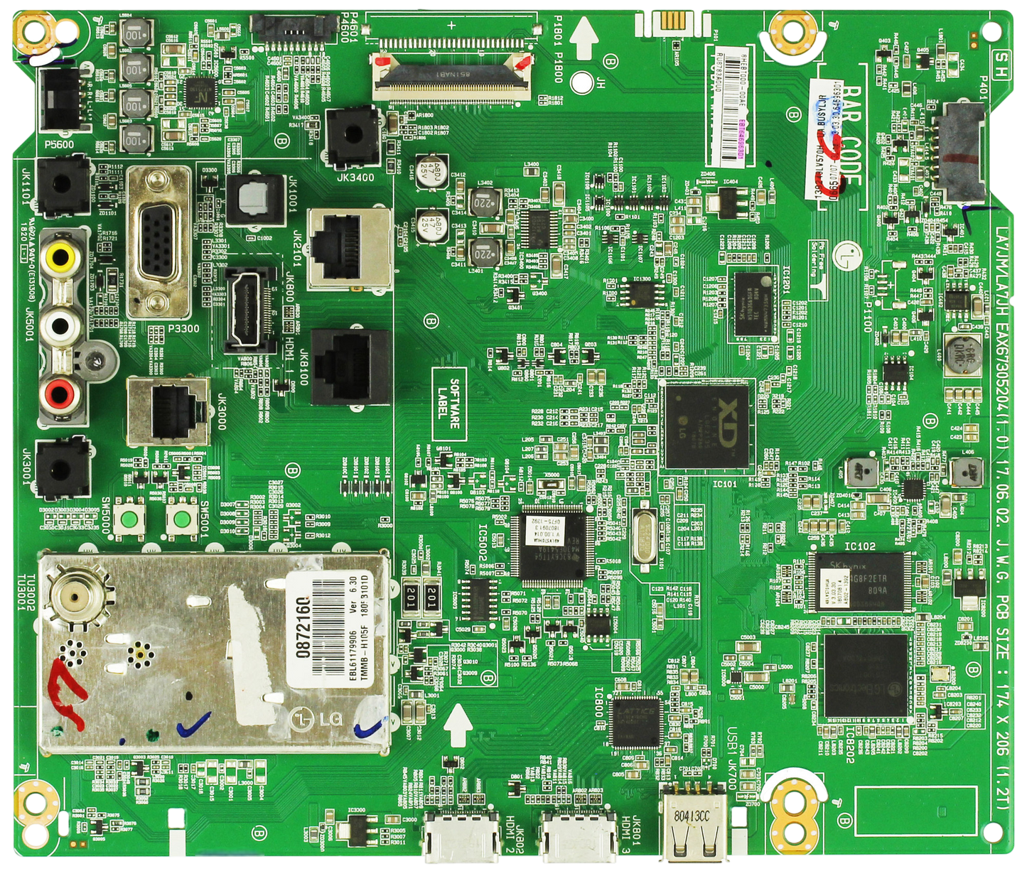 LG EBT64696301 Main Board for 49LV570H-UA Hospitality Hotel TV