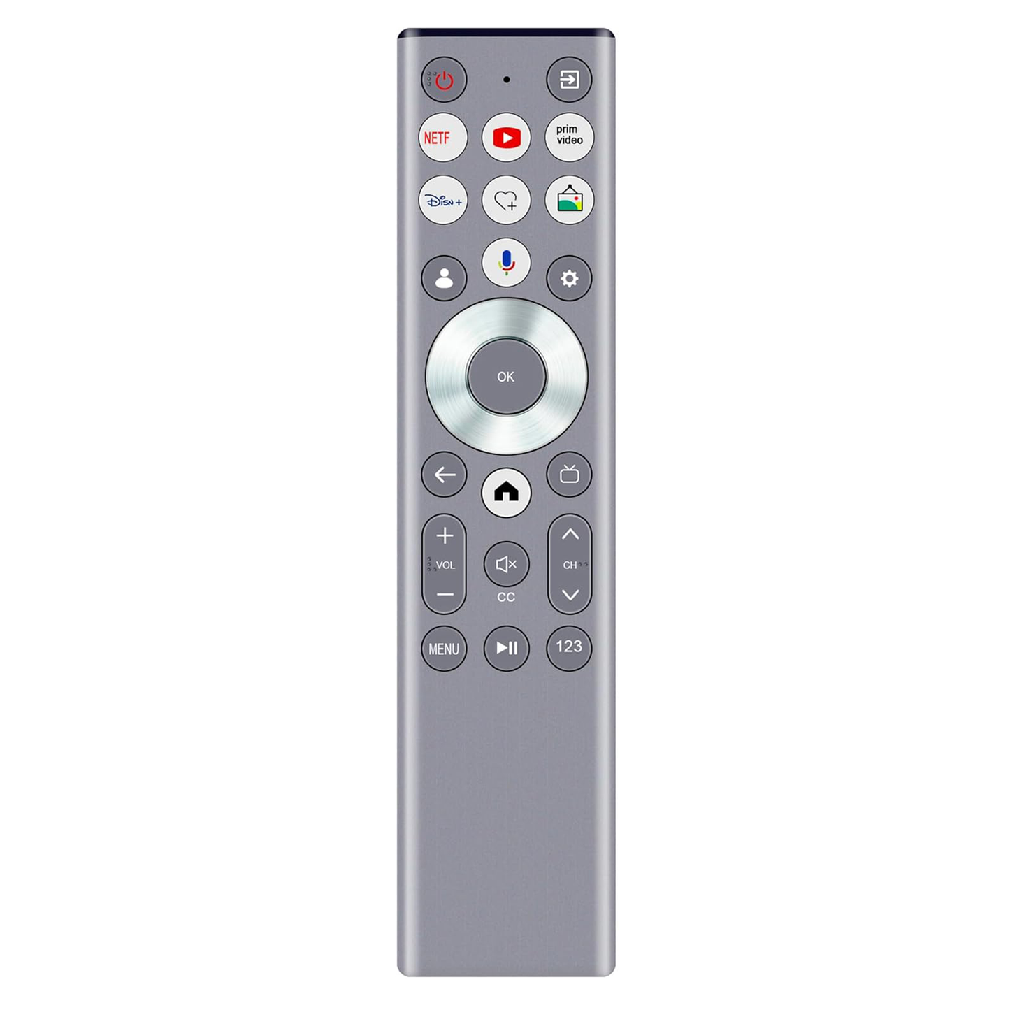 Substitute for Hisense ERF6G80H / ERF6A80 Google Voice TV Remote Control | A7, U8 Series [ERF6B80HL]