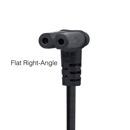 Samsung 3903-000985 AC TV Power Cable | Right Angle 2 prong to Right Angle C7 (Figure 8) | 6 foot - 3903-000985