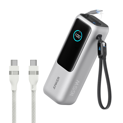 Anker Laptop Power Bank (25K, 165W, Built-In and Retractable Cables)