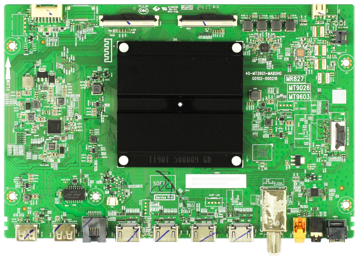 G0301-000395 TCL Main Board, 40-MT26G1-MAB2HG, G0102-000216, 85Q550F, 75S551F