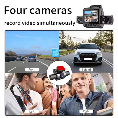 360° Car Drive Recorder – Night Vision, 1080p, 4-Channel