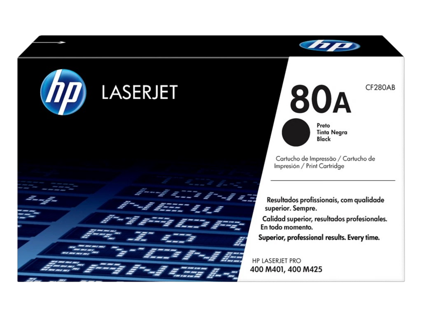 HP 80A Black Original LaserJet Toner Cartridge, CF280A (Factory Sealed)