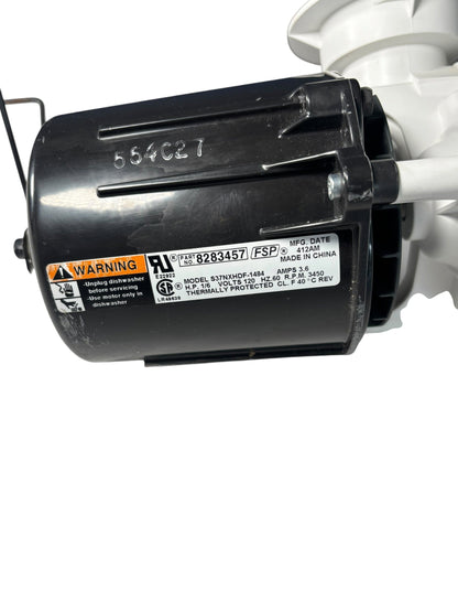 Whirlpool Dishwasher Pump w/Motor Assembly 8283457 WP8283457 (REFURBISHED)