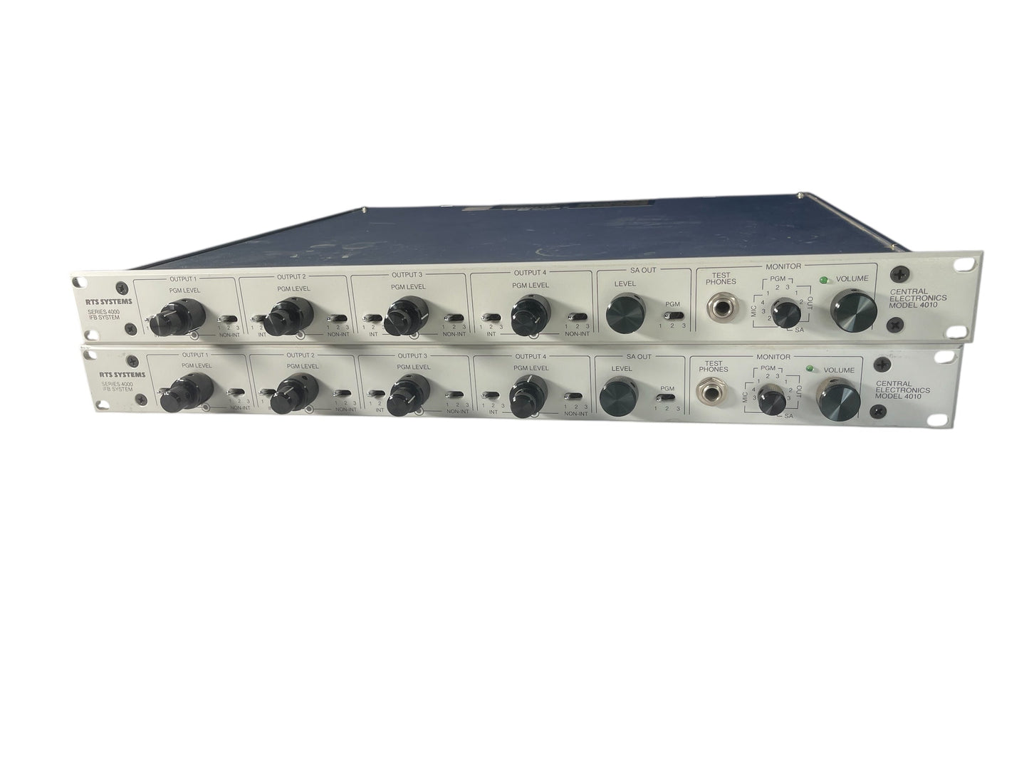 Two (2) RTS Telex Model 4010 Central Electronics Series 4000 IFB System (Untested)
