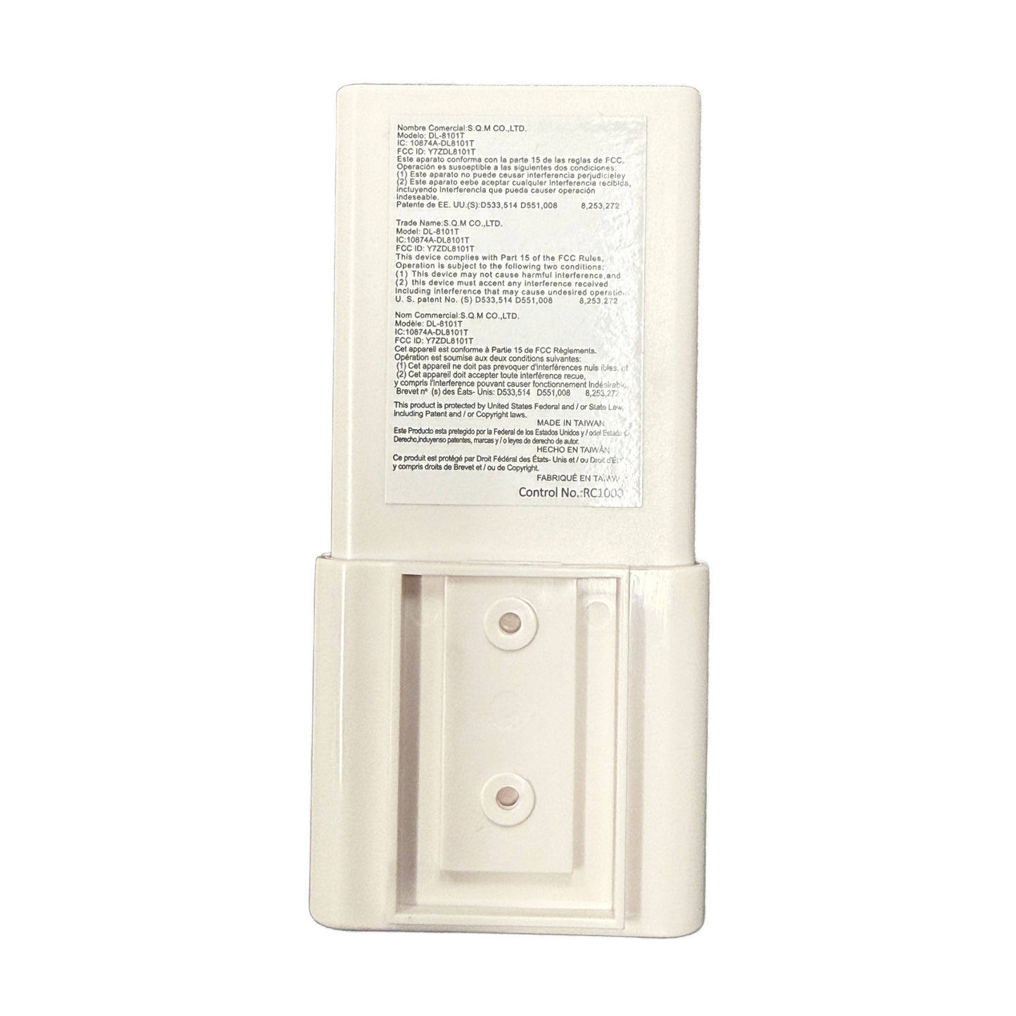 Minka-Aire AireControl 6-Speed Handheld Ceiling Fan Remote Control - White - RC1000, DL-8101T, Y7ZDL8101T