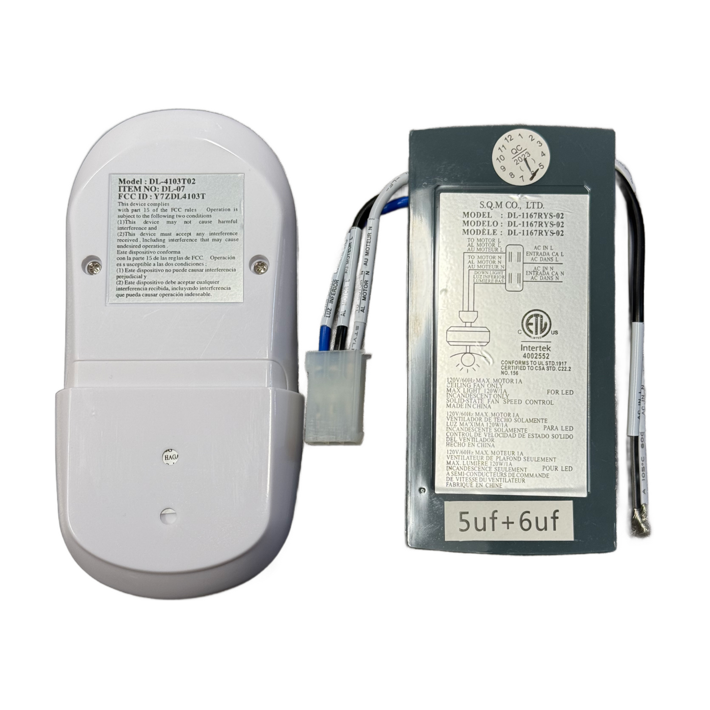 Hampton Bay Caprice 52 in. Ceiling fan 3-Speed Remote Control and Receiver Kit - 13431105100900