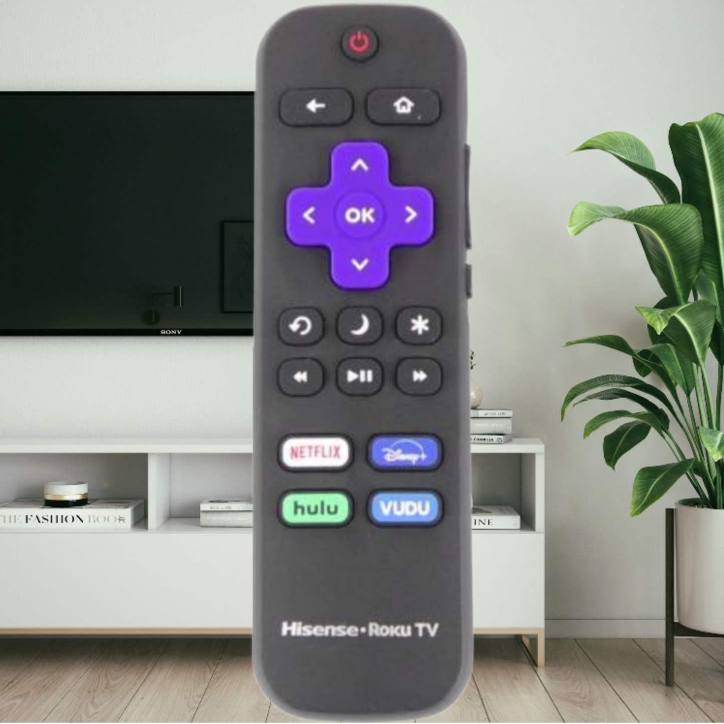 Hisense 269770 Roku TV Remote Control | Netflix | Disney+ | Hulu | Vudu | IR - 269770