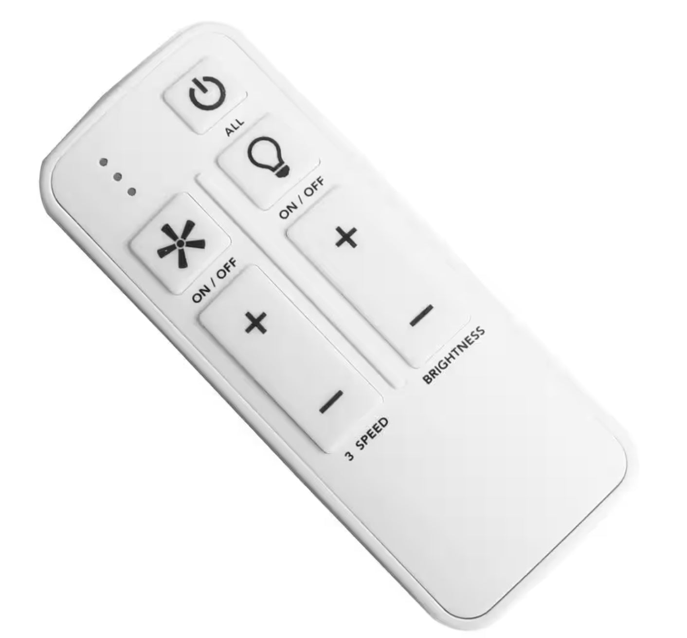 Hampton Bay White Universal 3-speed Damp Rated Ceiling Fan Remote Control with Dimmer