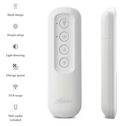Hunter Universal 3 Speed Ceiling Fan Kit with Handheld Remote Control - White - Damp Rated - 99392