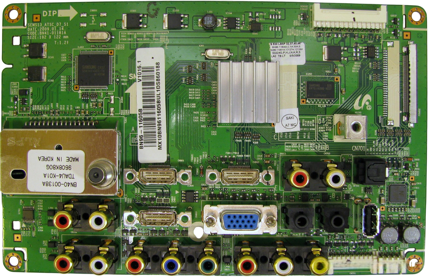 Samsung BN96-11605B (BN41-01181A) Main Board for LN37B530P7FXZA