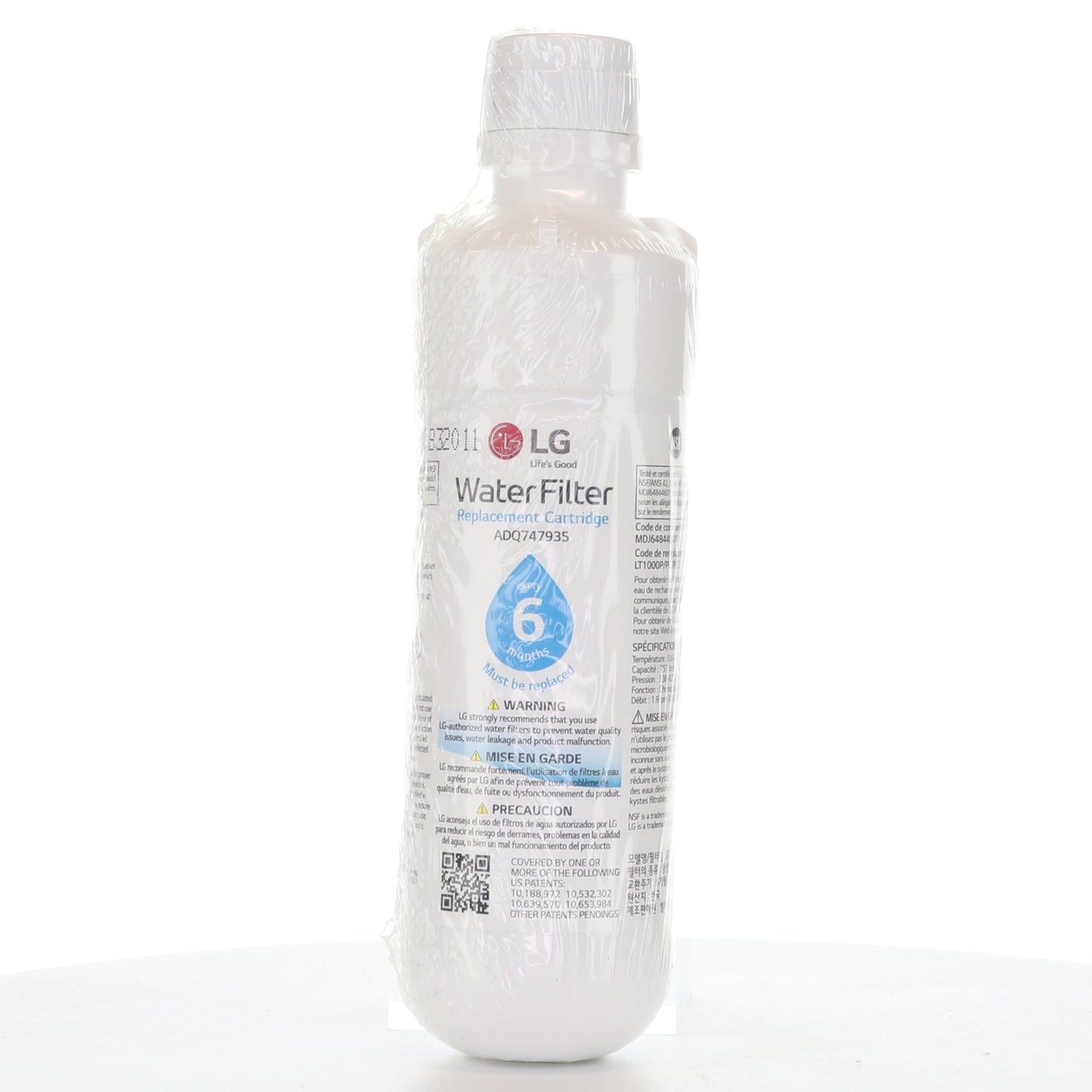 LG LT1000P / ADQ747935 Refrigerator Water Filter Replacement Cartridge - AGF80300704