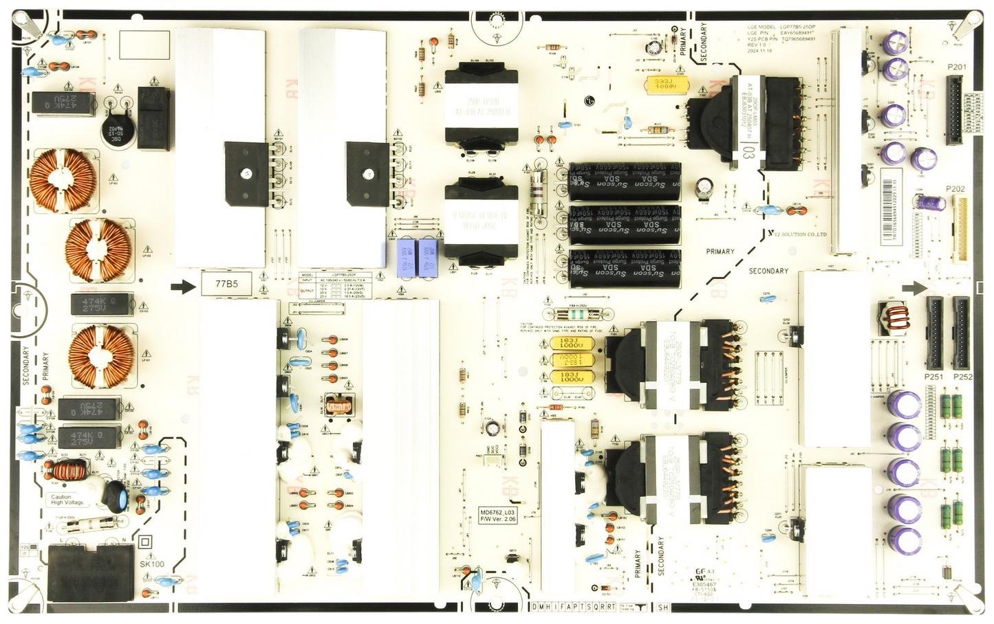 EAY65689491 LG Power Supply, LGP77B5-25OP, OLED77B5PUA