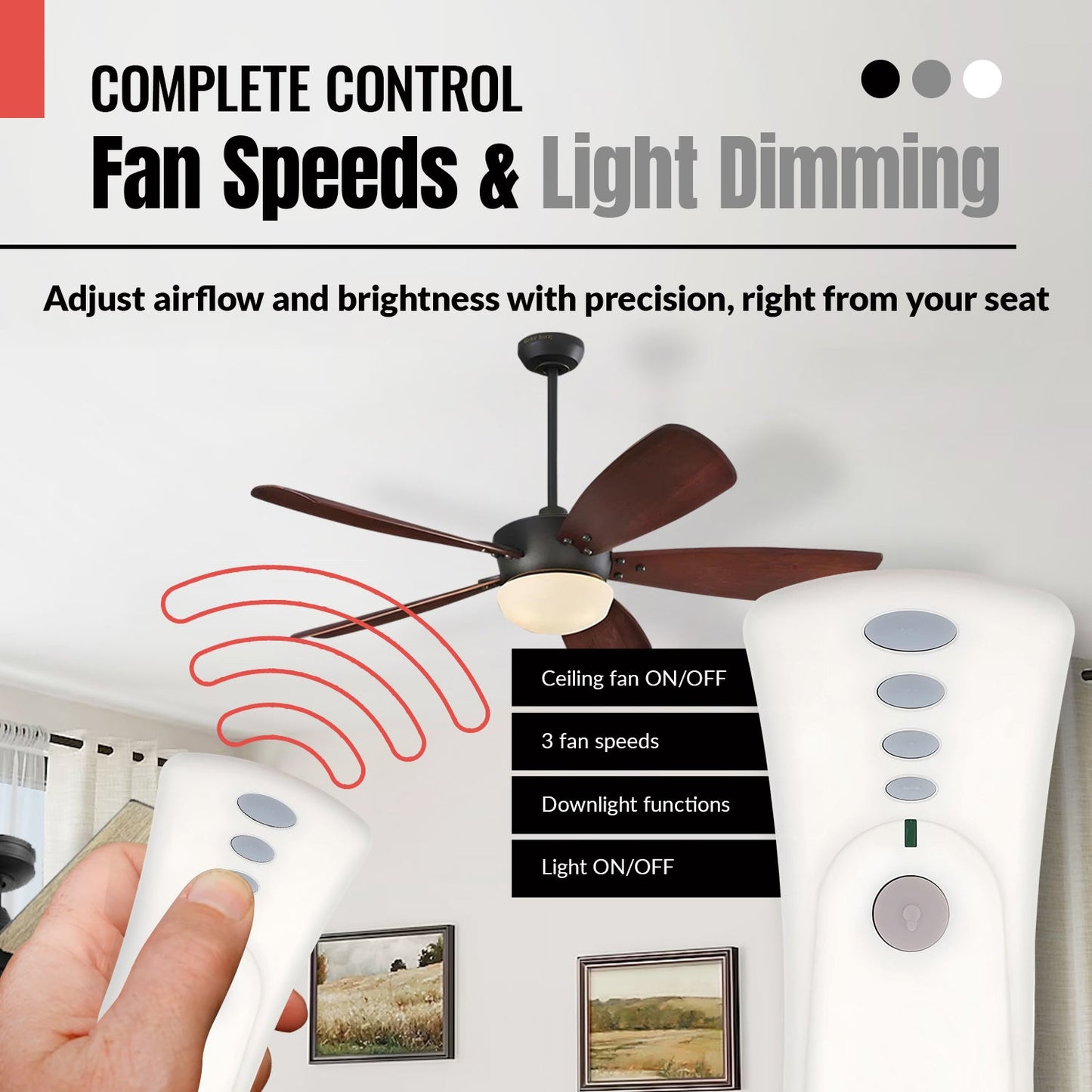 Anderic 99119 Replacement Ceiling Fan Remote Control for Hunter 99119