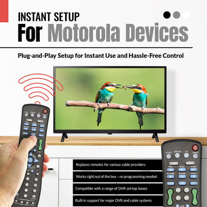 Anderic DRC800 DVR and Cable Box Remote Control for Motorola, Scientific Atlanta, and others