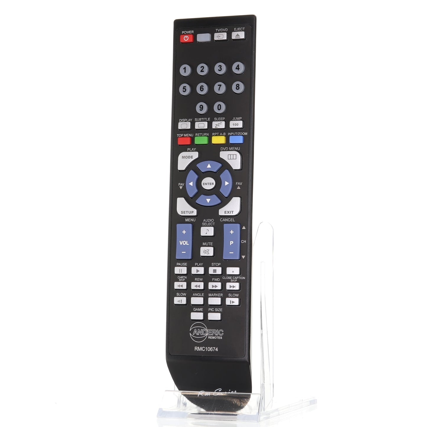 Anderic TV/DVD Remote Control for Toshiba SE-R0305, DC-LWB1, and others - RMC10674