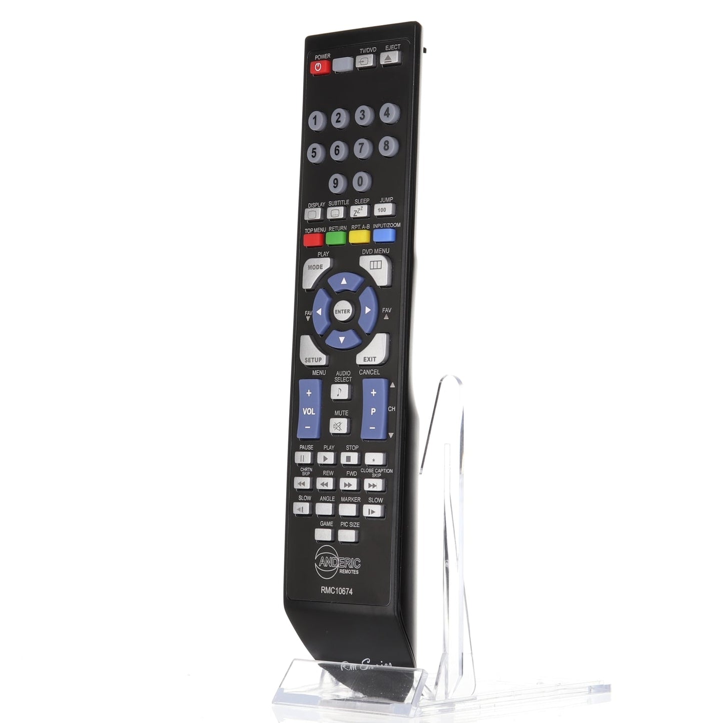 Anderic TV/DVD Remote Control for Toshiba SE-R0305, DC-LWB1, and others - RMC10674