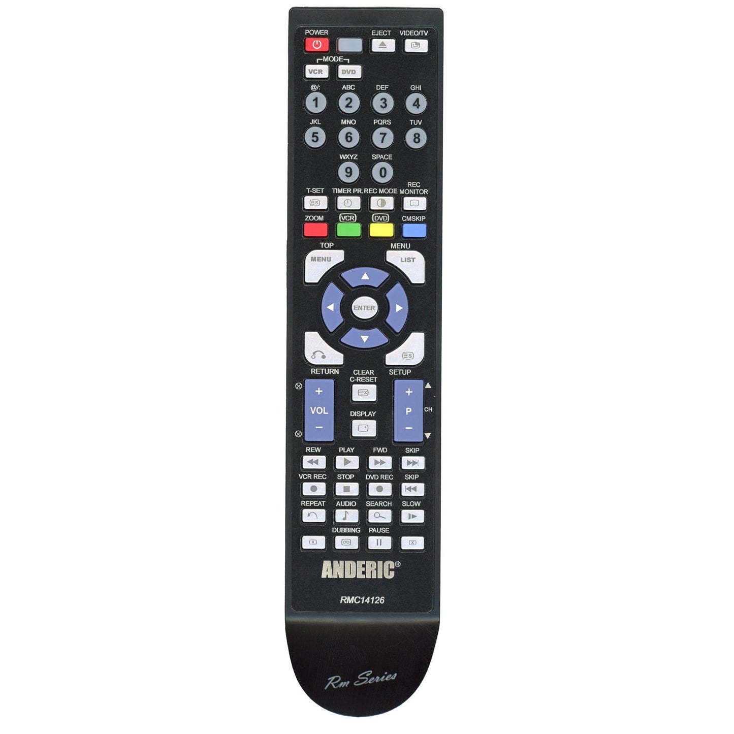Anderic RMC14126 Replacement DVD/VCR Recorder Remote Control for Sharp, Sylvania, Emerson, and Symphonic | 9HSNB130UD 9HSNB114