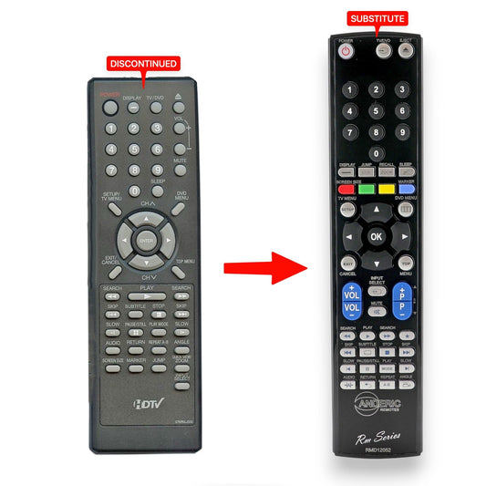 Anderic 076R0LJ030 TV/DVD Combo Remote Control for Sansui | No Programming | Works 076R0HE04A, 076R0LJ041 - RMD12052
