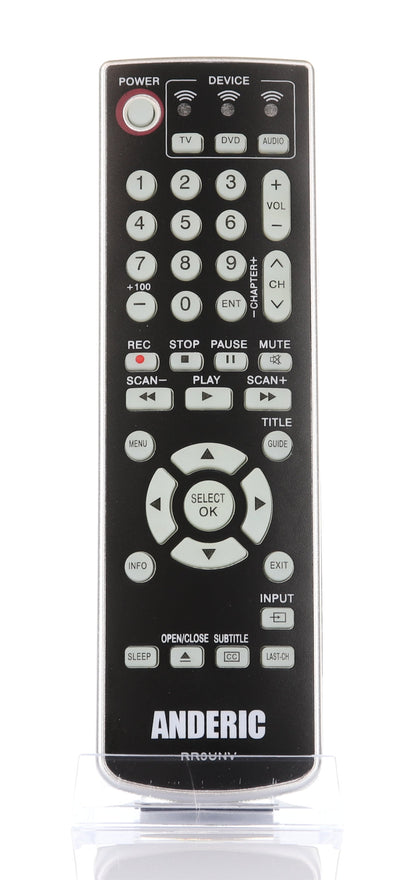 Anderic RR3UNV 3-Device Universal Remote Control for TV/DVD/VCR/Cable/Sat/Audio with Learning