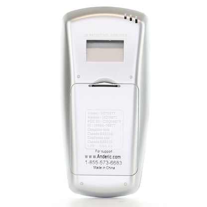 Anderic RR7087TR Replacement Thermostatic Ceiling Fan Remote Control with Reverse Key - CHQ7087T