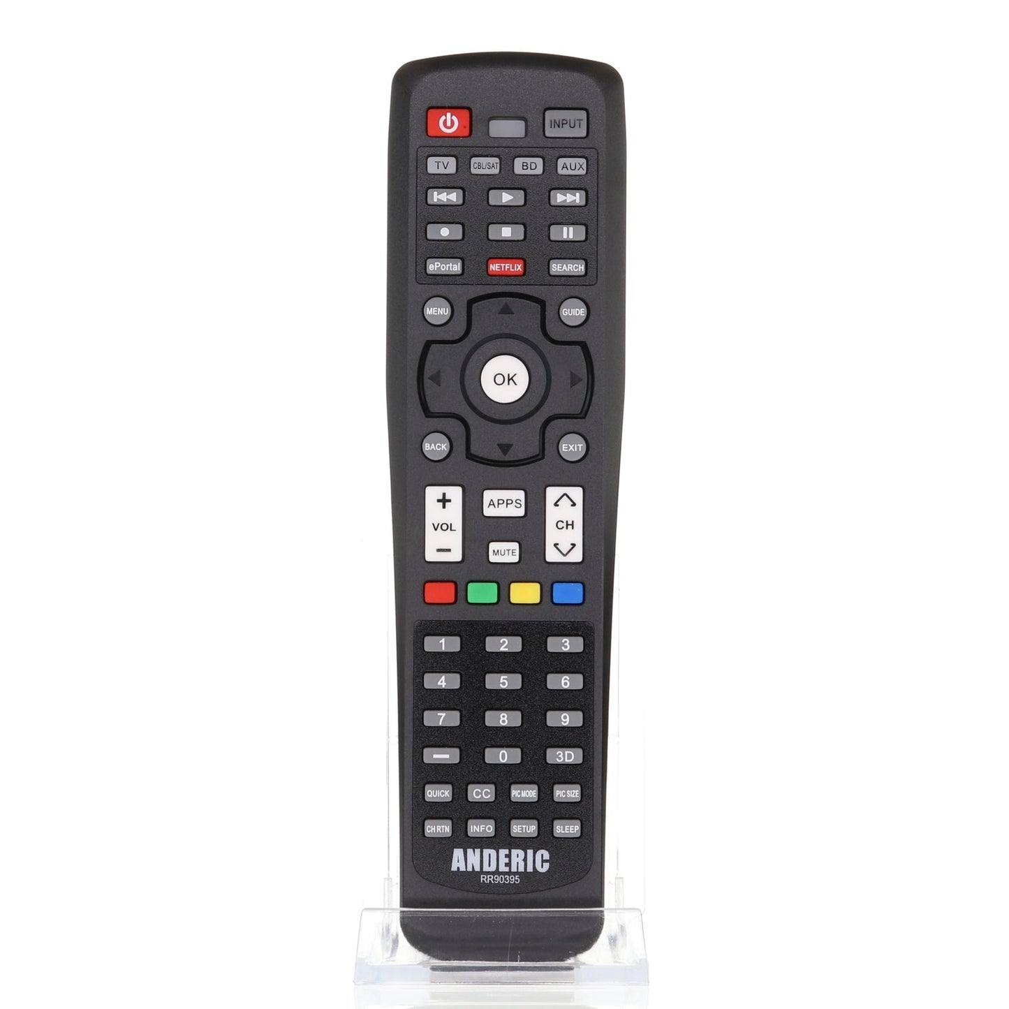 Anderic RR90395 Repalcement Smart TV Remote Control for Toshiba CT-90395 and Others