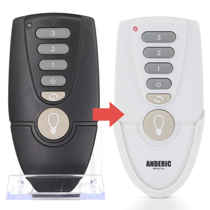 Anderic RRTR171B Replacement Ceiling Fan Remote Control for TR171B, KUJCE10205 - White