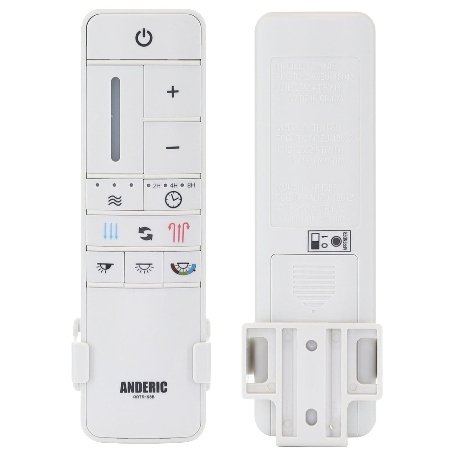 Anderic MR205A-D / TR198B Replacement Ceiling Fan Remote Control Kit for Marlon Home Decorators Collection and others - MR205A-D / RRTR198B
