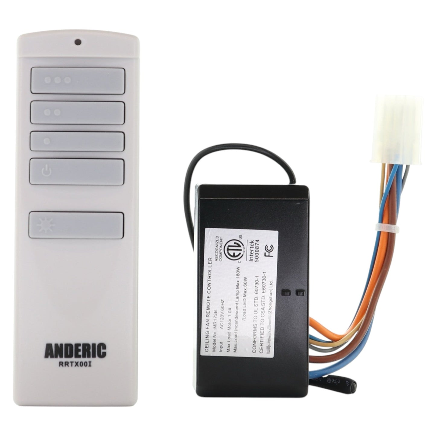 Substitute for Harbor Breeze Remot/Receiver Kit for Boltz 52 Inch and Boltz II Ceiling Fans | 4L000014440, KUCJE10716, MR173B [RRTX00I-RRMR173B-KIT]