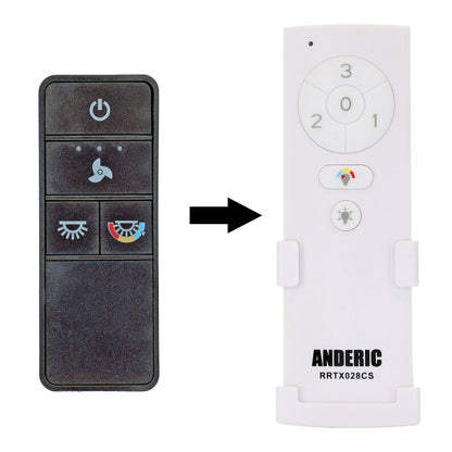 Anderic RRTX028CS Replacement Ceiling Fan Remote Control for Hampton Bay and Home Decorators Collection - TX028C-S
