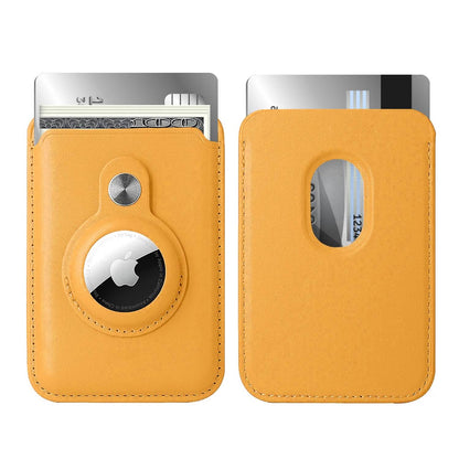 RFID Blocking Snap-On MagSafe Magnetic Card Wallet Holder Organizer With Built-In AirTag Pocket