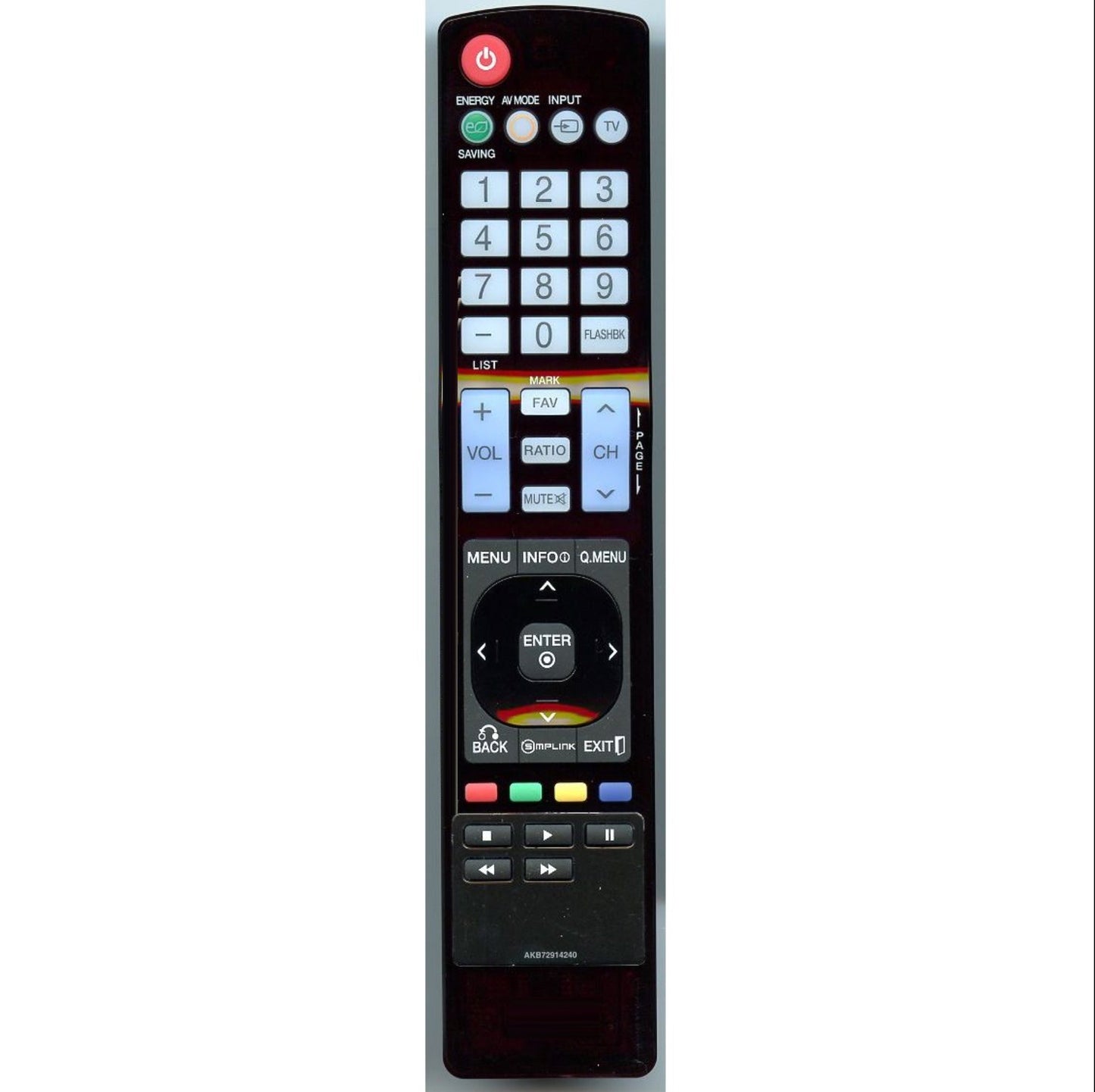 LG AKB72914240 TV Remote Control