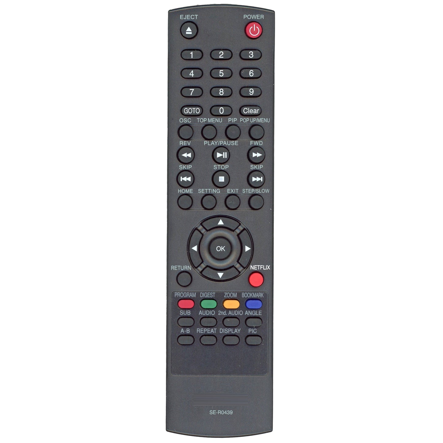 Toshiba SE-R0439 Media Box and Blu-ray Disc Player Remote Control - AH701131