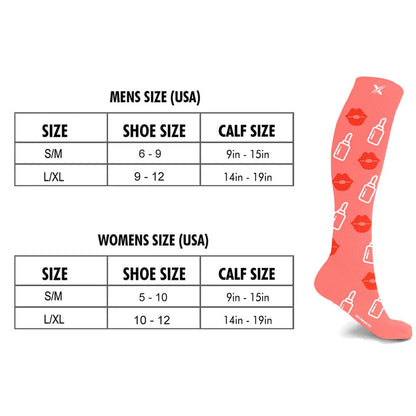 6-Pairs: Women's Pain Relief And Recovery Knee High Compression Socks