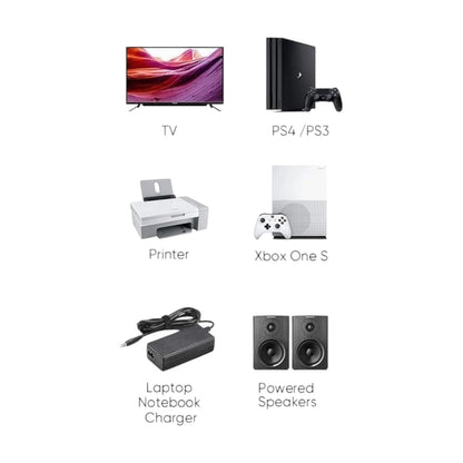 TCL TV 6-Foot AC Power Cord with C7 - Figure-8 female Connector | Google TV's | Roku TV's - G0703-000258