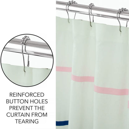 Royale Linens Double Brushed Microfber 1800 Thread Printed Shower Curtain