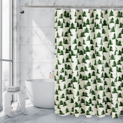 Royale Linens Double Brushed Microfber 1800 Thread Printed Shower Curtain