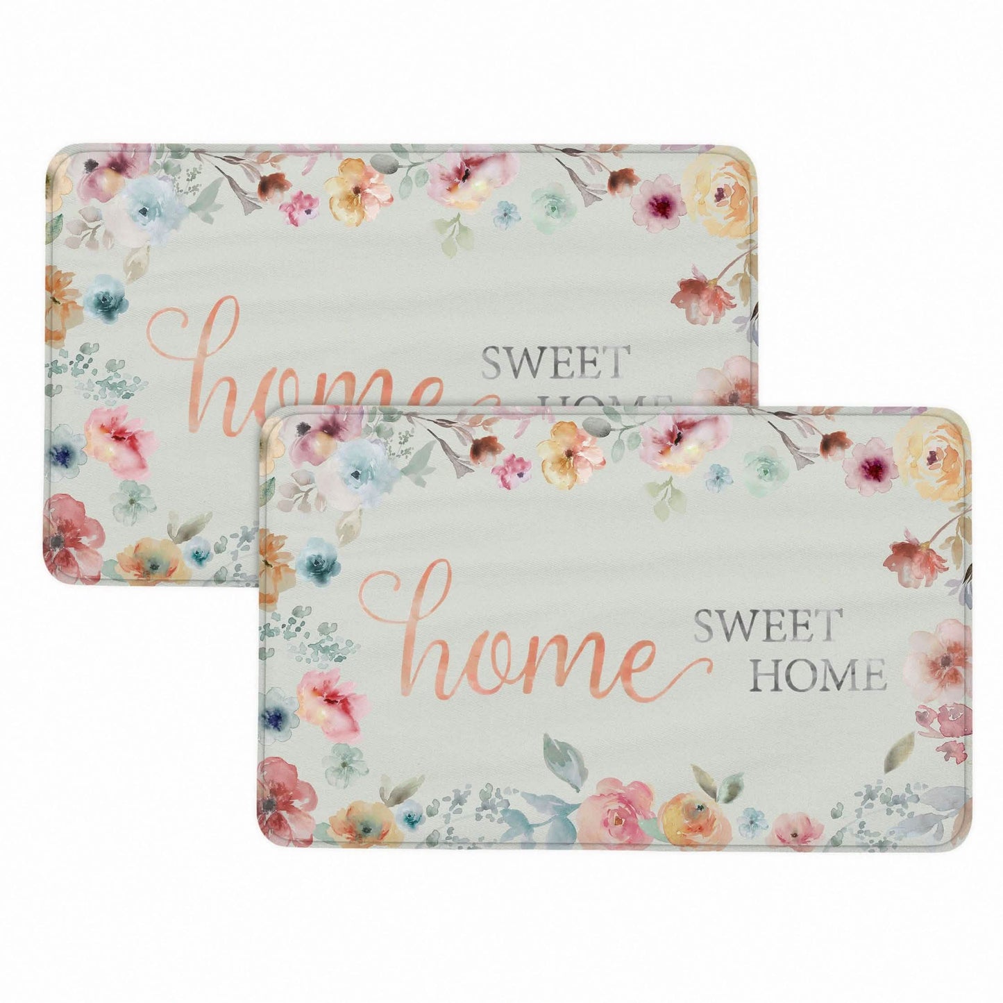 Bibb Home 1-2 Pack Anti Fatigue Cushioned Kitchen Mats