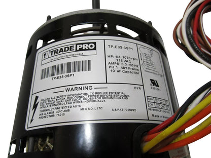 TRADEPRO TP-E33-3SP1 EVAPORATOR MOTOR1/3 HP 370/440V 5.0AMP (Refurbed)