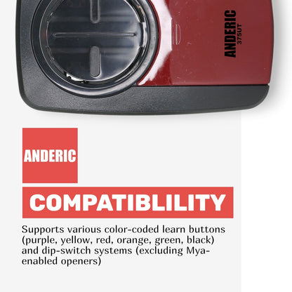 Anderic 375UT-2button Universal 2-Button Garage Door Opener Remote Control for LiftMaster, Chamberlain, Genie, Craftsman, Linear, and Wayne Dalton