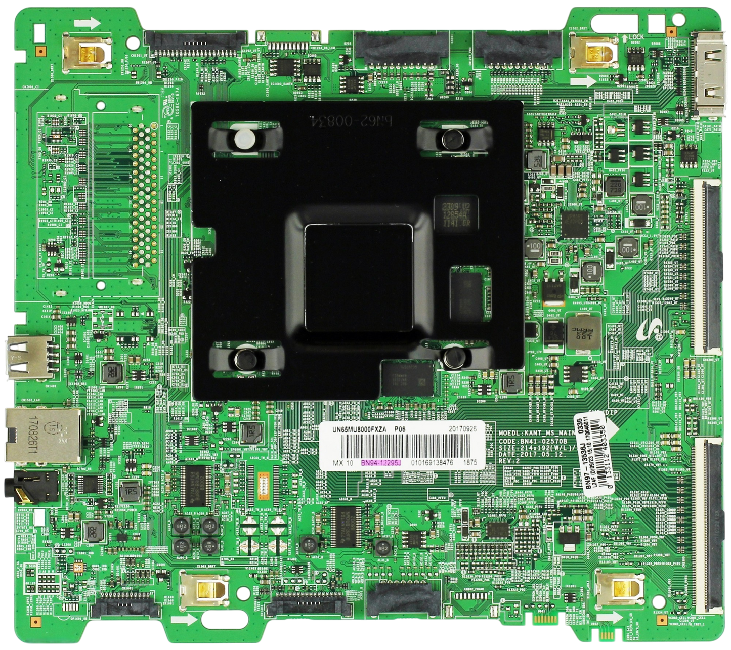 BN94-12295J Samsung Main Board, BN97-13536J, BN41-02570B, UN65MU8000FXZA