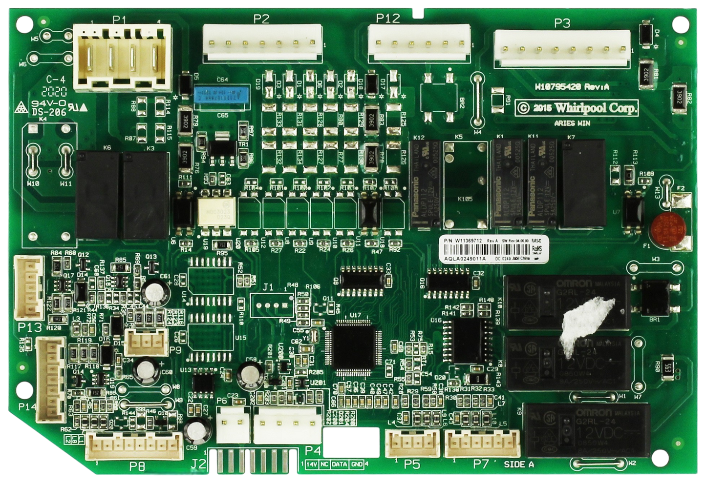 KitchenAid Jenn-Air Whirlpool Refrigerator W11369712 Control Board