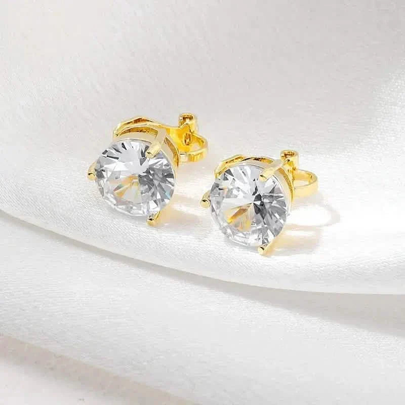A Pair Of Unique And Stylish Zirconia Clip-on Earrings For Ladies