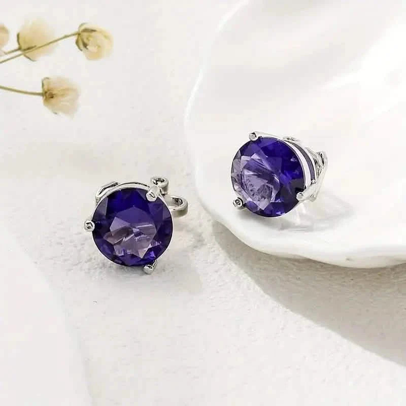 A Pair Of Unique And Stylish Zirconia Clip-on Earrings For Ladies