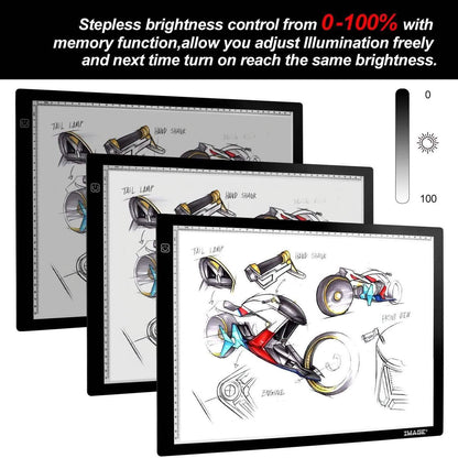 A3 Light Box Magnetic Artcraft Tracing Adjustable LED Light PadBoard Drawing