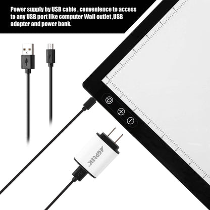 A3 Light Pad A3 LED Tracing Pad Ultra-Thin Drawing Pad Adjustable Brightness