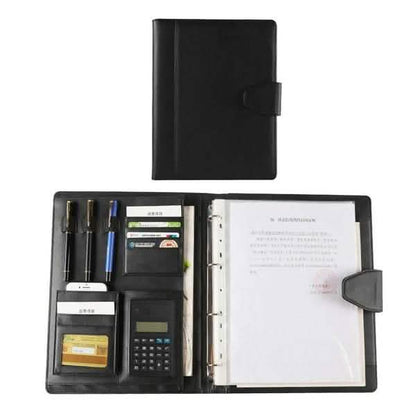 A4 Conference Folder Soft Leather Portfolio Organiser with Calculator