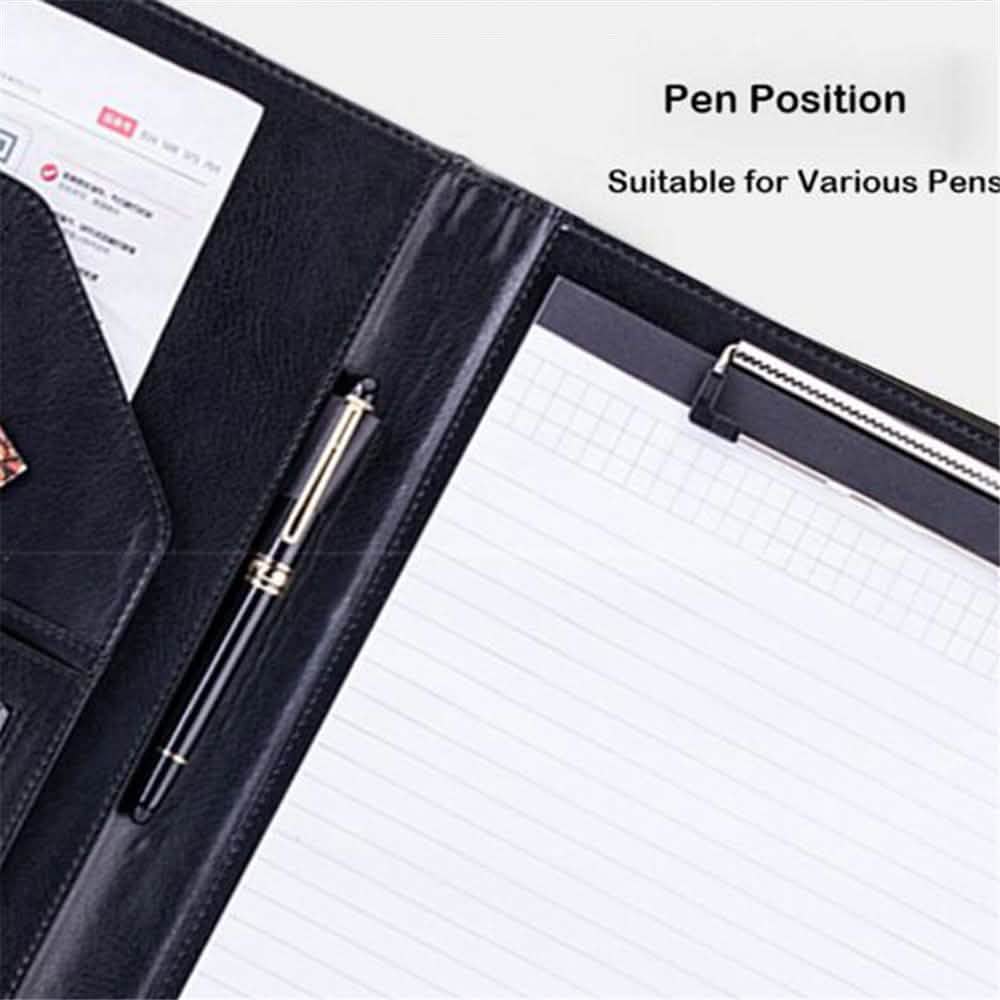A4 Conference Folder Soft Leather Portfolio Organiser with Calculator